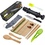 1 Warship Sushi Mold and 2 Origin Mold 12 Pics of Chopsticks kit with Storage Bag 1 Sushi Knife Bamboo Sushi Roller Kit Colovis 19 Pics Sushi Making Kit,Including 2 Sushi Mats,1 Sushi Making Mold